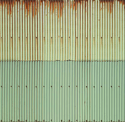 Painted corrugated metal